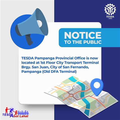 TESDA Pampanga Provincial Office is now ready to serve you.